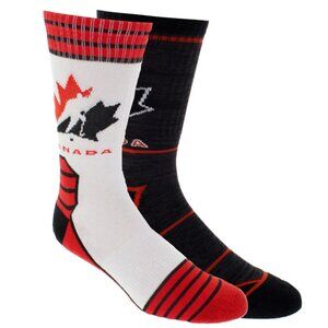 Hockey Canada Men's 2-Pack Sport Crew Cotton Socks - Size 7-12 - NWT